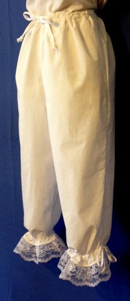 Bloomers, side view. These are perfect for reenactors, living history, pirates, medieval, renaissance, Victorian and steam punk costume.