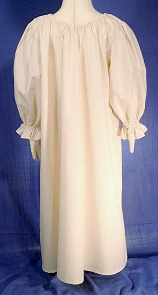 Girl's Chemise by White Pavilion Costumers. This chemise is perfect for girls' renaissance costumes, girls medieval costumes, girl pirate costumes, children's princess costumes, or Halloween costumes. Perfect for theater or renactors.