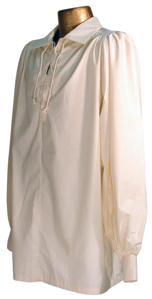 Rob Roy Men's Shirt by White Pavilion. The perfect shirt to go with your kilt. Looks great with a range of historical costume styles - medieval, pirate, renaissance, celtic.