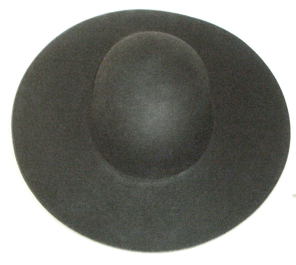 Black Cavalier Hat Black Pirate Hat Black and Burgundy 
