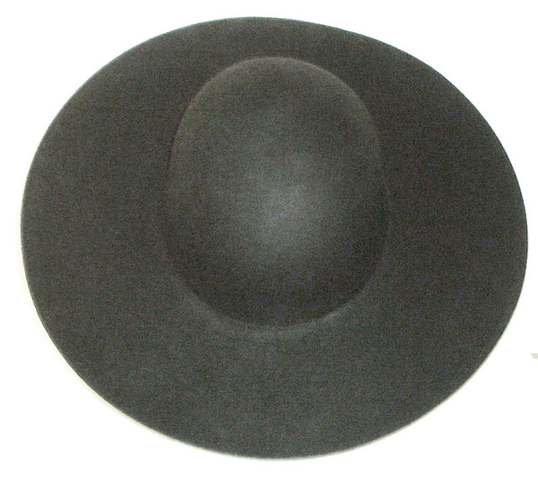 Cavalier Hat Blank from White Pavilion, top view. Choose this hat for living history, medieval, renaissance, pirate, cowboy, steampunk, vampire and many other costumes.